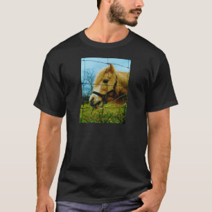 Blonde Miniature Pony / Horse Blue Sky T-Shirt