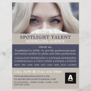 Blonde Model, Modelling Agency, Model Agent Flyer