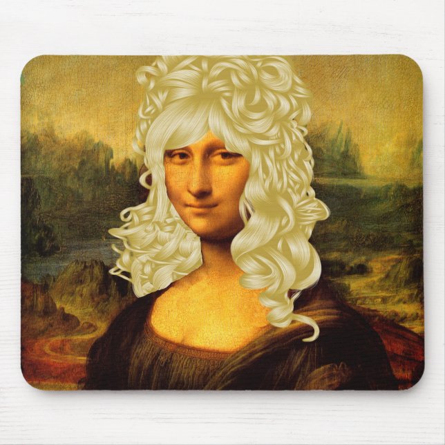 Blonde Mona Lisa Mouse Mat (Front)
