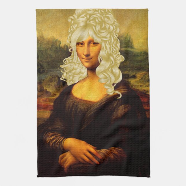 Blonde Mona Lisa Tea Towel (Vertical)