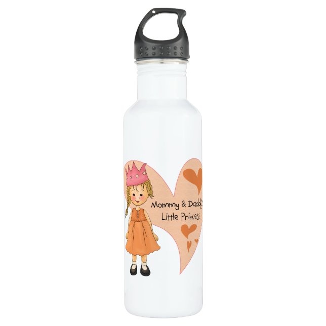 Blonde Mummy and Daddy's Princess 710 Ml Water Bottle (Front)