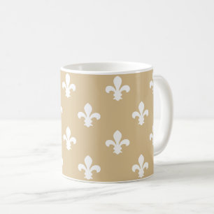 Blonde Neutral Fleur de Lys Coffee Mug