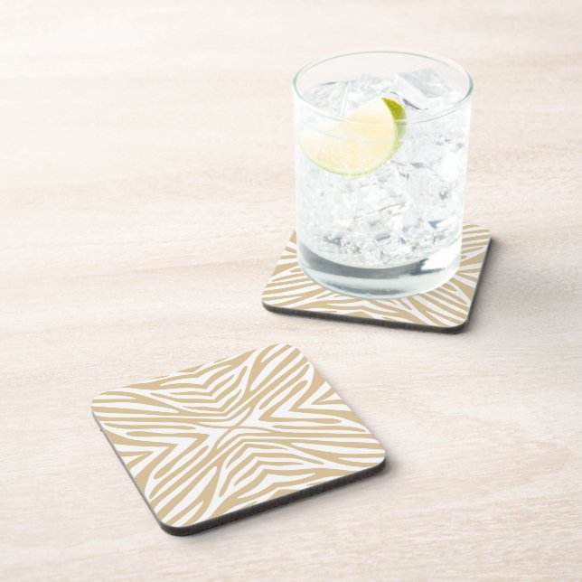 Blonde Neutral Zebra Coaster (Right Side)
