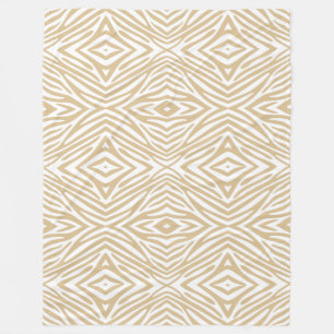 Blonde Neutral Zebra Fleece Blanket