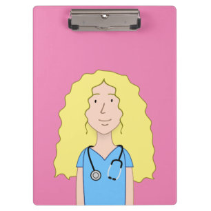 Blonde Nurse Clipboard