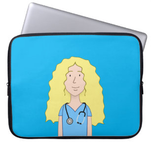 Blonde Nurse Laptop Sleeve