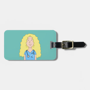 Blonde Nurse Luggage Tag