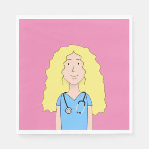 Blonde Nurse Napkin