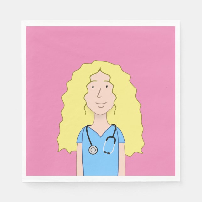 Blonde Nurse Napkin (Front)