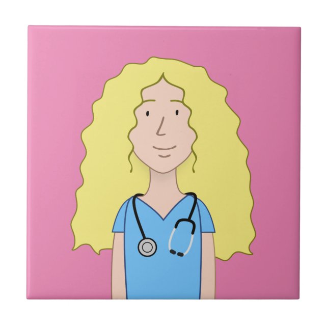 Blonde Nurse Tile (Front)