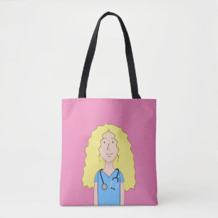 Blonde Nurse Tote Bag