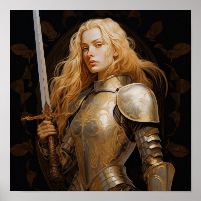 Blonde Paladin Poster: Inspiring Strength and Cour Poster (Front)