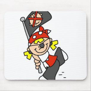 Blonde Pirate With Flag Mouse Mat