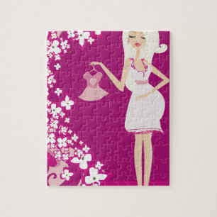 blonde pregnant woman jigsaw puzzle