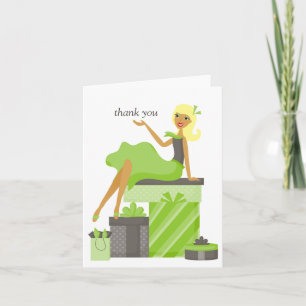 Blonde Pretty Girl Thank You Notes