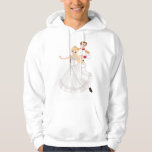 Blonde Princess and Charming Prince Fairytale Hoodie<br><div class="desc">stay warm and stylish with this men’s hoodie featuring a detailed royal couple illustration. the graphic shows a prince in a striking white and red uniform dancing with his princess, making it a great conversation piece for fans of fantasy and historical art. this hoodie is perfect for cool weather, casual...</div>