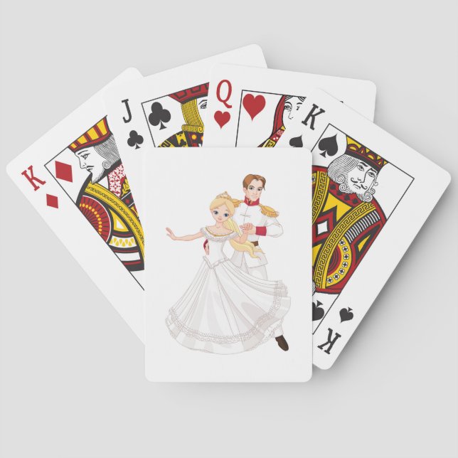 Blonde Princess and Charming Prince Fairytale Playing Cards (Back)