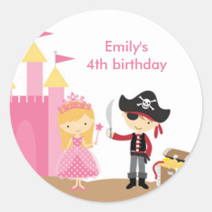 Blonde Princess and Pirate Stickers