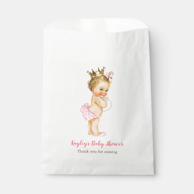 Blonde Princess Baby Shower / Birthday Favour Bags (Front)