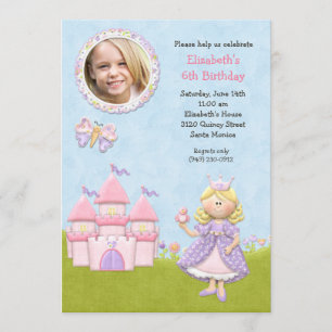 Blonde Princess Birthday Party Invitation
