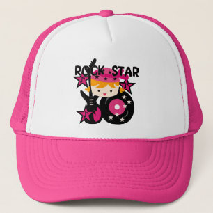 Blonde Rock Star Girl Trucker Hat