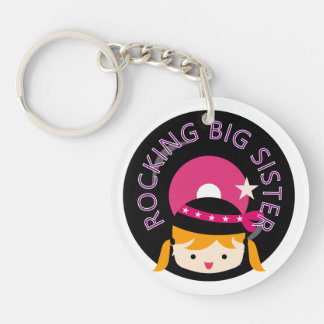 Blonde Rocking Big Sister Key Ring