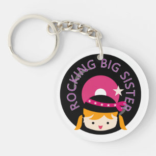 Blonde Rocking Big Sister Key Ring
