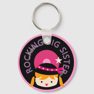 Blonde Rocking Big Sister Key Ring