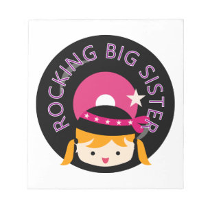 Blonde Rocking Big Sister Notepad