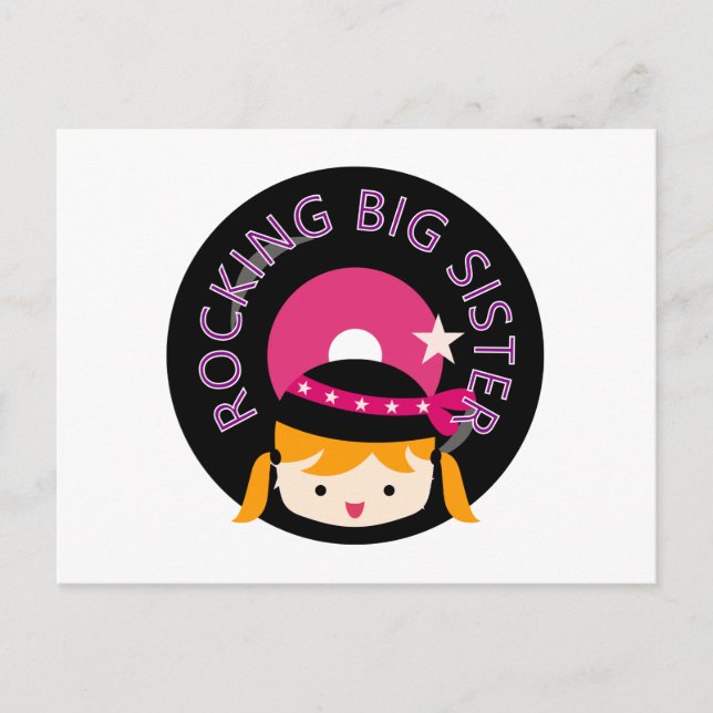 Blonde Rocking Big Sister Postcard (Front)
