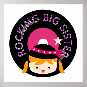 Blonde Rocking Big Sister Poster