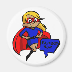 blonde super mom magnet