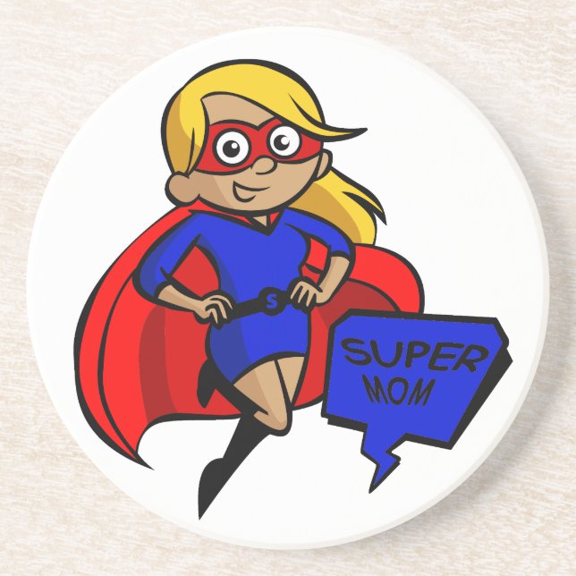 blonde super mum coaster (Front)