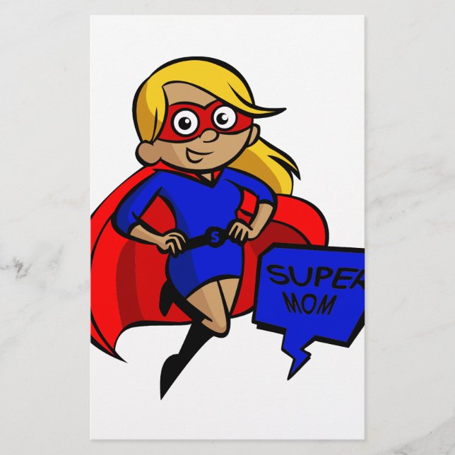 blonde super mum stationery (Front)
