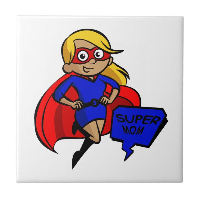 blonde super mum tile (Front)