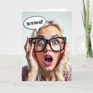 Blonde Surprise Birthday Card