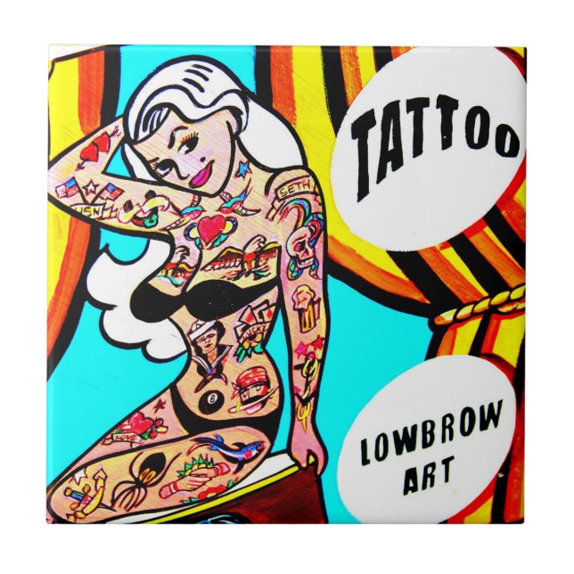 blonde with tats tile (Front)