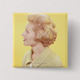 Blonde Woman 2 15 Cm Square Badge
