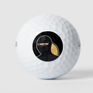 Blonde Woman Golf Balls