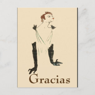 Blonde Woman,  Gracias, change text Postcard