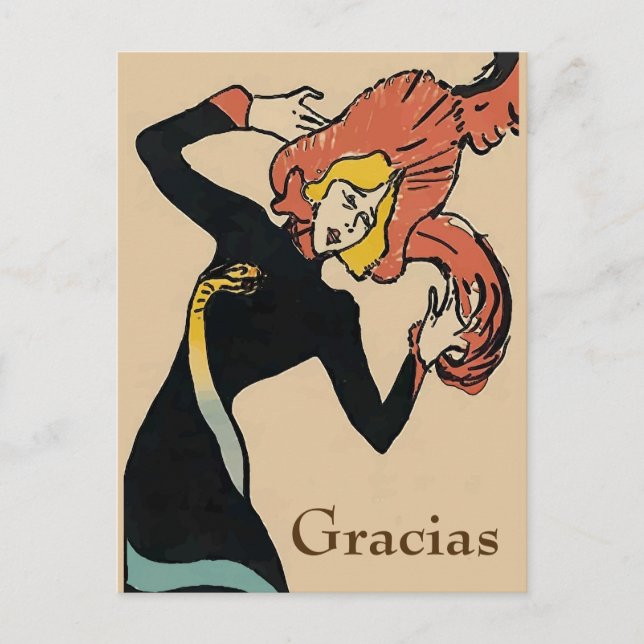 Blonde Woman,  Gracias, change text Postcard (Front)