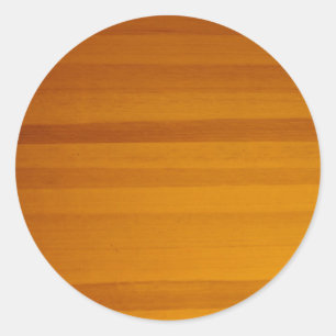 blonde wood grain pattern classic round sticker