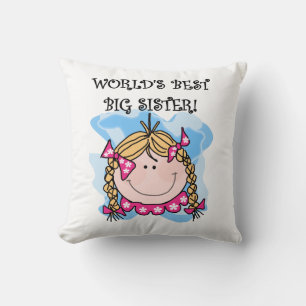 Blonde World's Best Big Sister Gifts Cushion