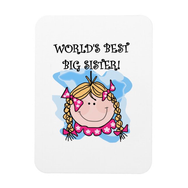 Blonde World's Best Big Sister Gifts Magnet (Vertical)