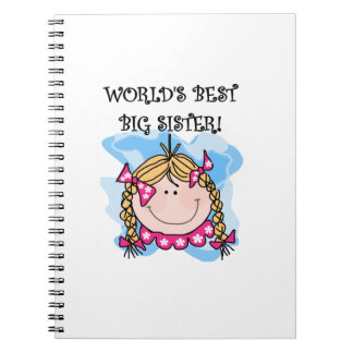 Blonde World's Best Big Sister Gifts Notebook