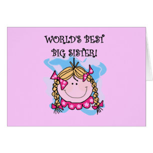 Blonde World's Best Big Sister Tshirts and Gifts