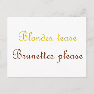 Blondes&Brunettes Postcard