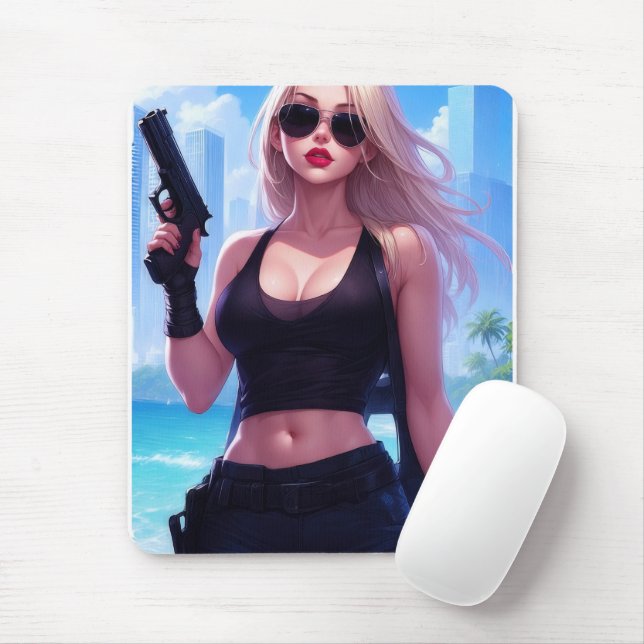 Blondie Bangs Back Mouse Mat (With Mouse)