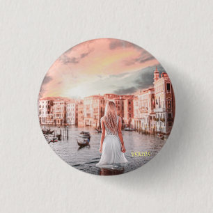 Blondie In Romantic Venice 3 Cm Round Badge
