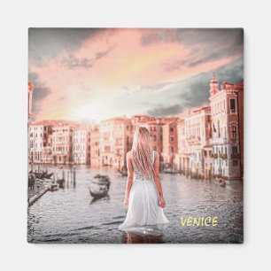 Blondie In Romantic Venice     Magnet